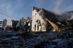 Smoke rising after Russian missile and drone strikes on Ukraine, June 2026