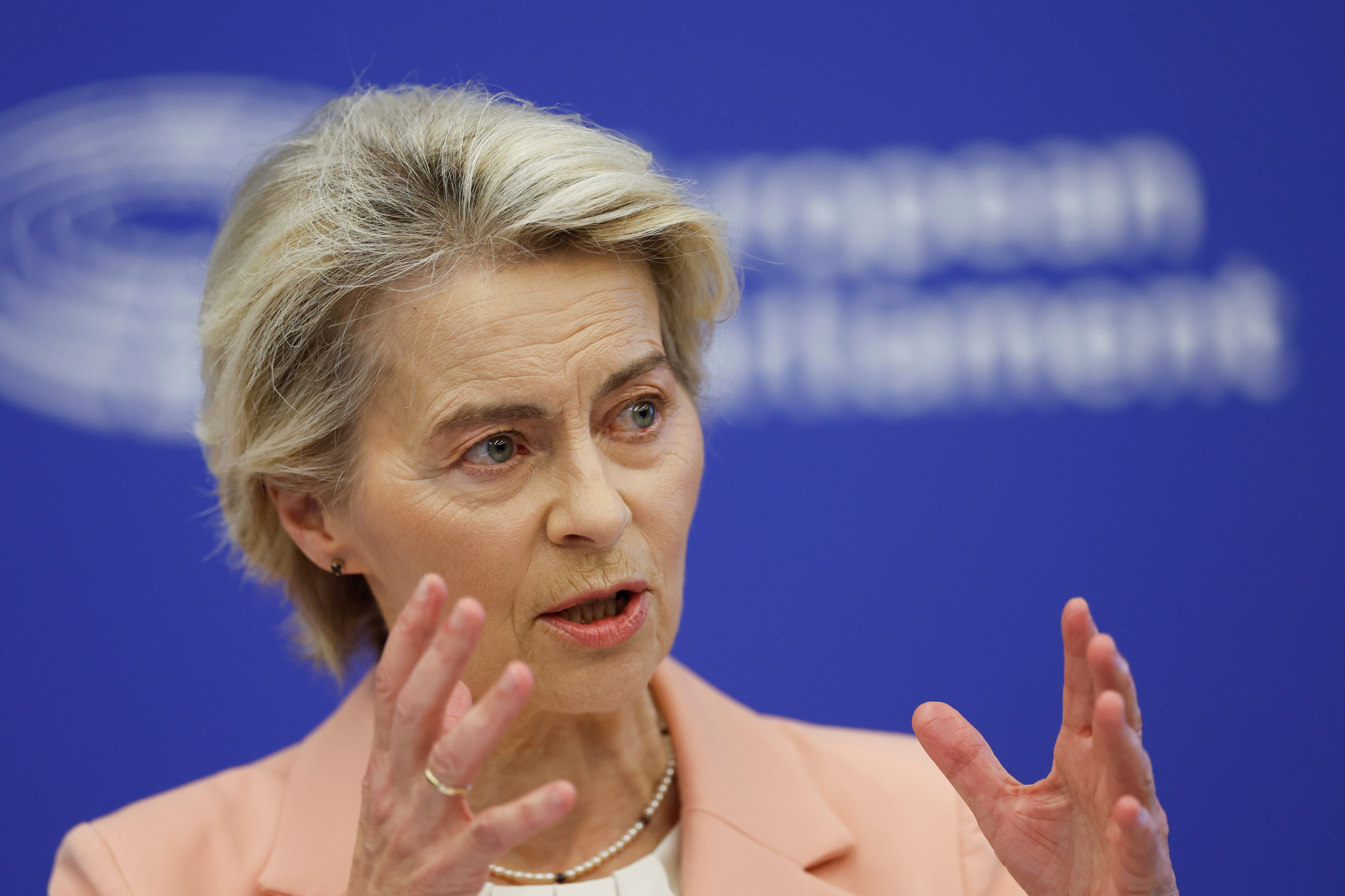 European Commission President Ursula von der Leyen presents her new Commission team including Andrius Kubilius as Defense Commissioner in September 2024