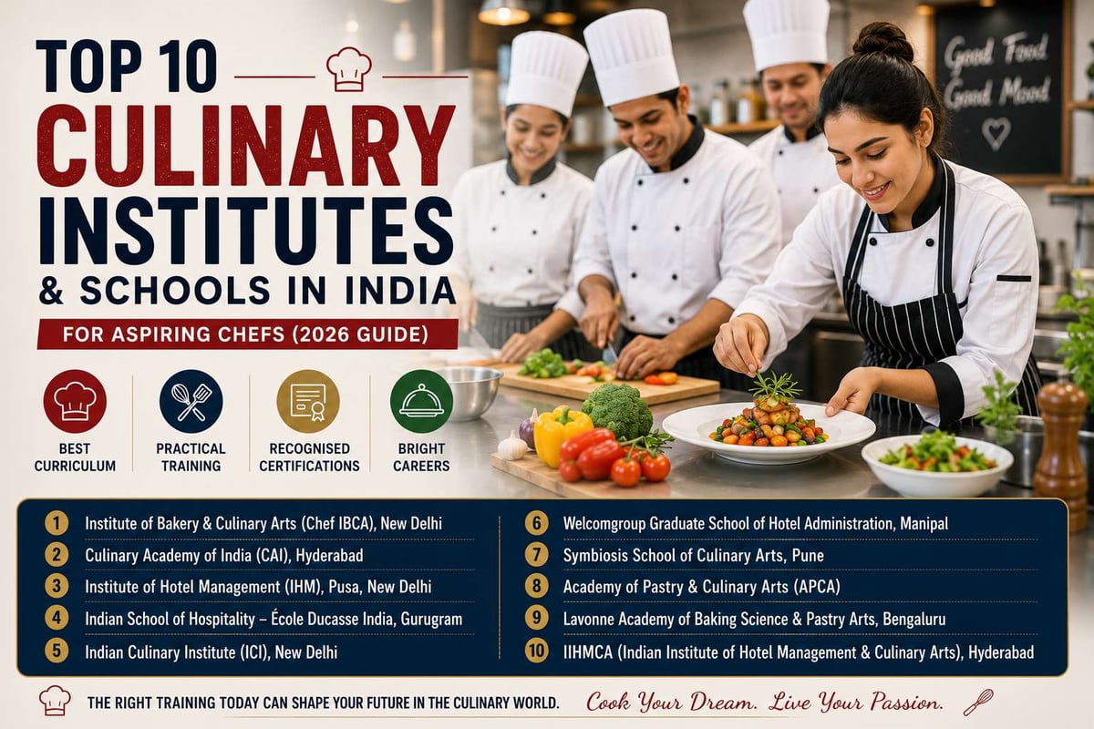 Top 10 Culinary Institutes & Schools in India for Aspiring Chefs (2026)