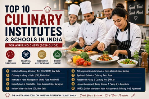 Top 10 Culinary Institutes & Schools in India for Aspiring Chefs (2026)