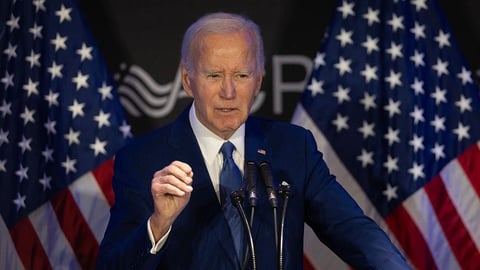 Former President Joe Biden photographed during his time in office