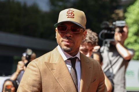 Chris Brown arriving at Southwark Crown Court in London for his affray guilty plea hearing