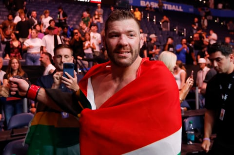 Dricus du Plessis and Kamaru Usman at UFC Fight Night Oklahoma City Paycom Center