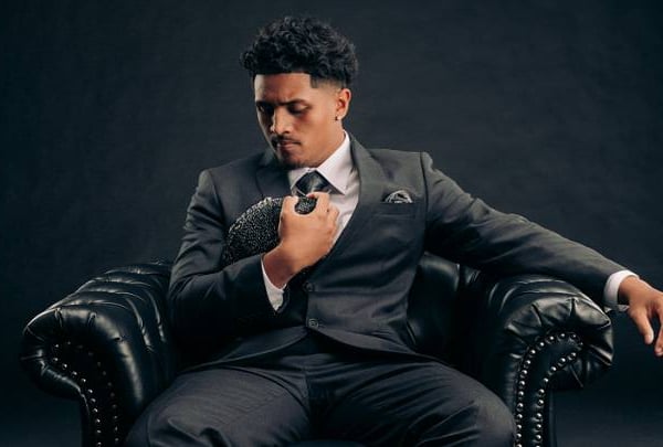 Jaron-Keawe Sagapolutele at the 2026 ACC Media Days representing the California Golden Bears football program