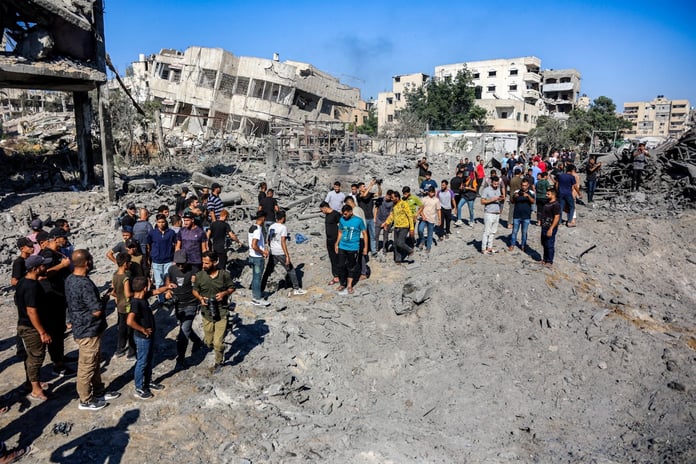 Buildings destroyed in northern Gaza amid Israeli military operations