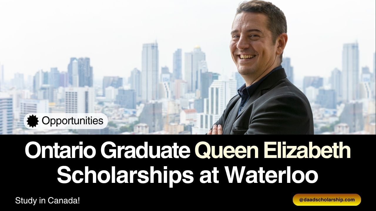 Ontario Graduate & Queen Elizabeth II Graduate Scholarship 2026 at University of Waterloo
