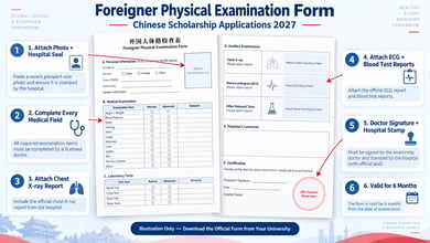 Foreigner Physical Examination Form for All Chinese Scholarships 2027 Full Process Explained