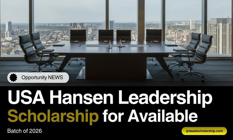 USA Hansen Leadership Institute Scholarship 2026 Open
