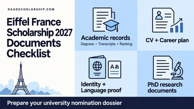 List of Documents for Eiffel France Scholarship Application Your Checklist