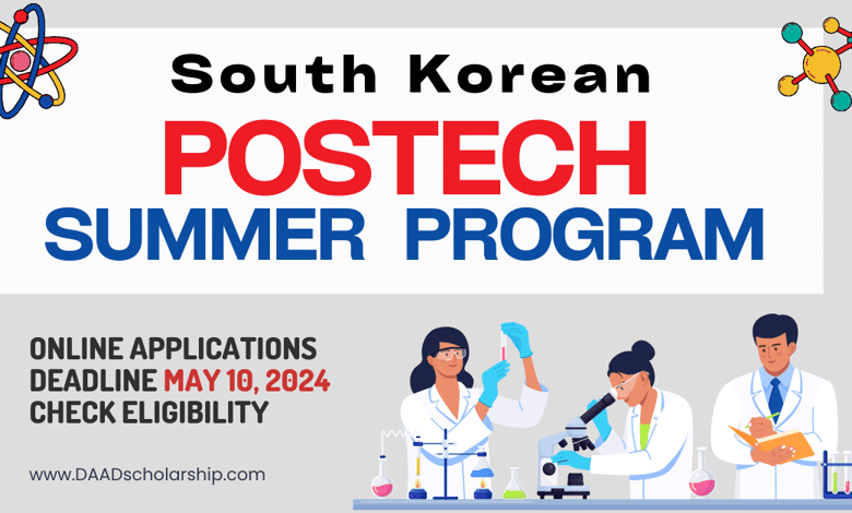 POSTECH Summer Program 2024 (Fully Funded Opportunity)