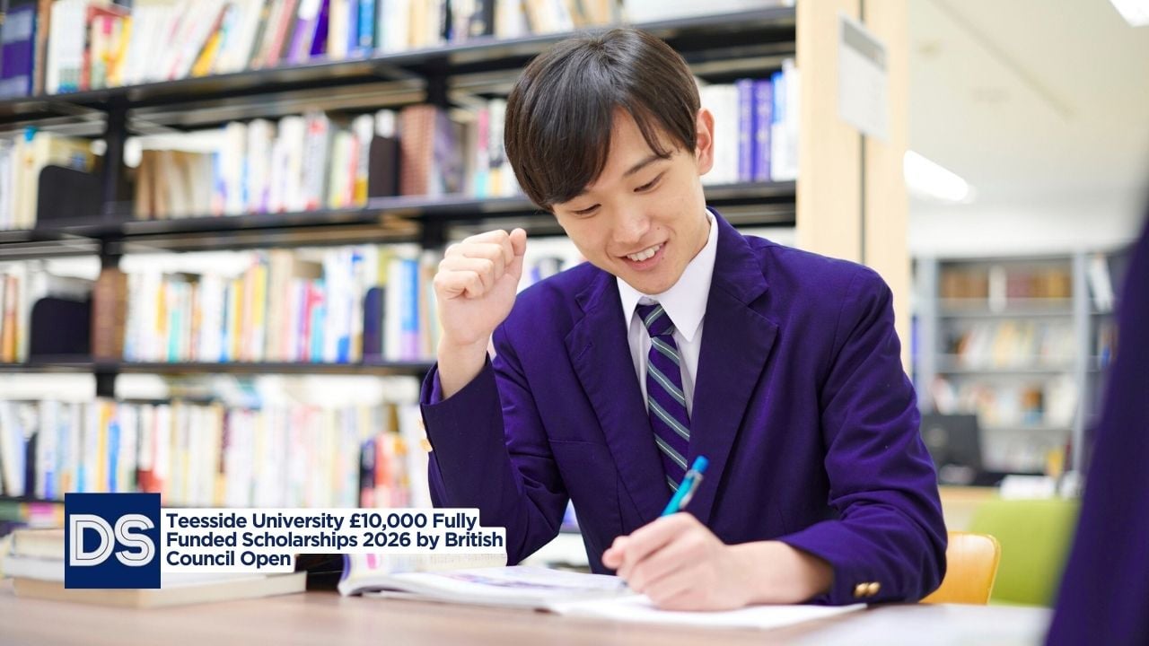 Teesside University £10,000 Fully-funded Scholarships 2026 by British Council Open