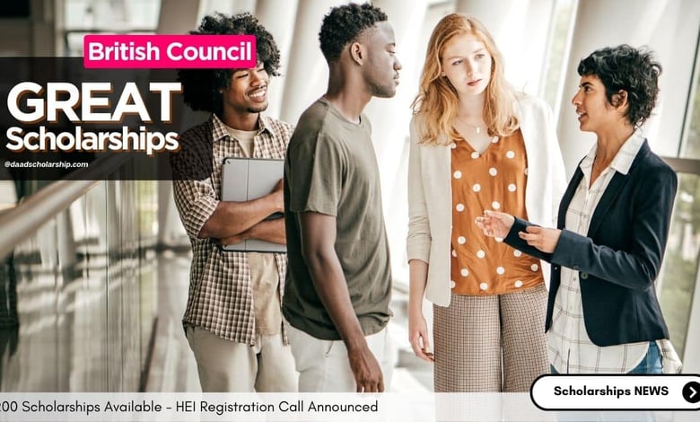 British Council's Great Scholarships Registration for HEI's - 200 Scholarships