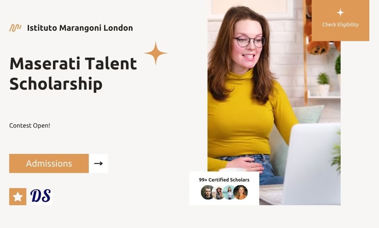 Maserati Talent Scholarship 2026 With Istituto Marangoni London Opens