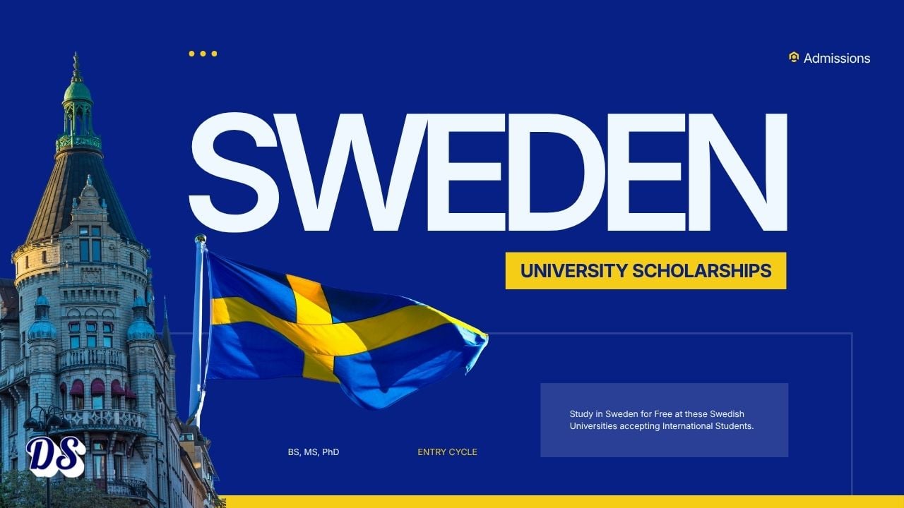 List of University Scholarships in Sweden for 2027 Admissions Cycle (BS, MS, PhD)