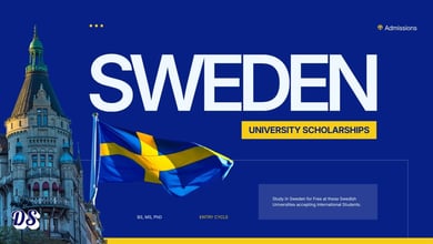 List of University Scholarships in Sweden for 2027 Admissions Cycle (BS, MS, PhD)
