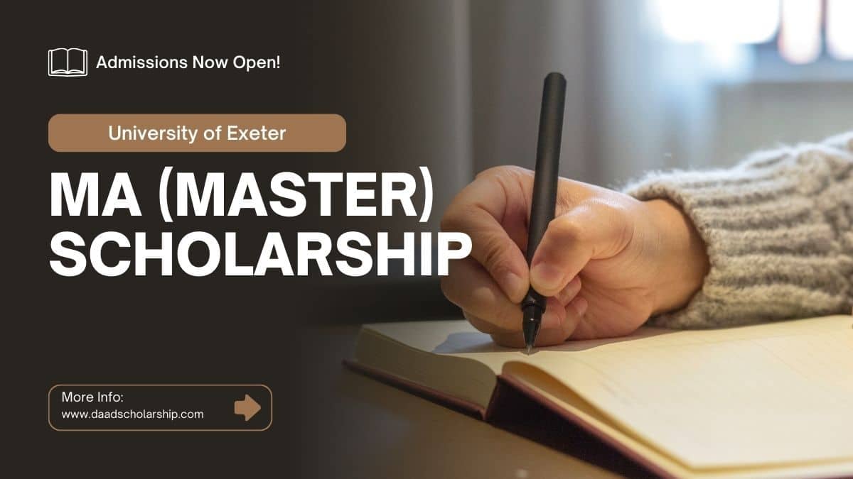 MA Scholarship 2024 at University of Exeter