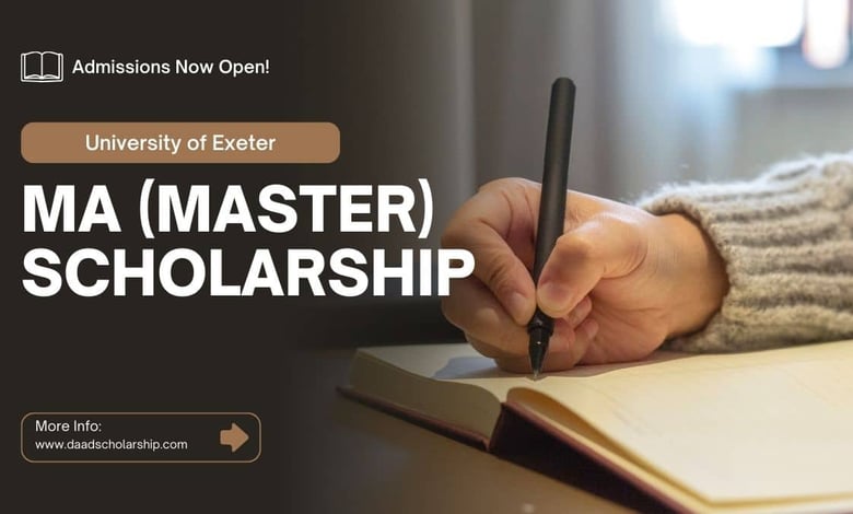 MA Scholarship 2024 at University of Exeter