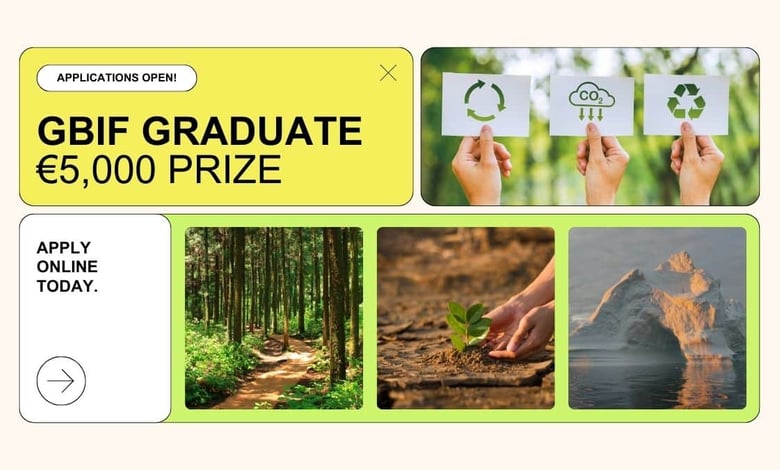 GBIF Graduate Researchers Award 2024 for €5,000 prizes