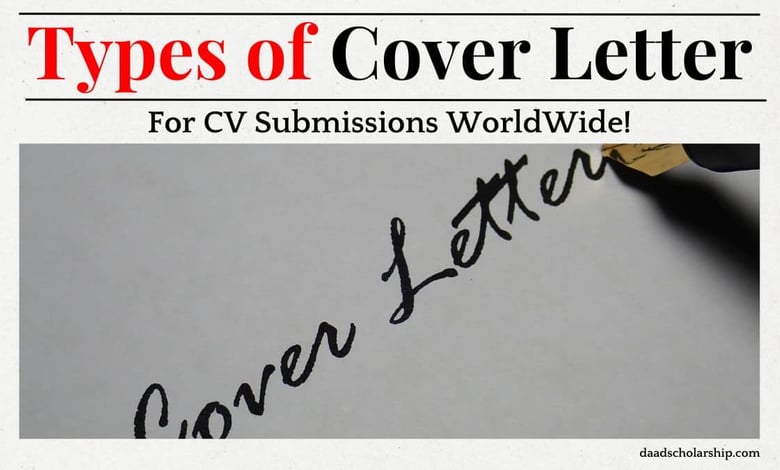 Types of Cover Letters for CV Submissions Worldwide