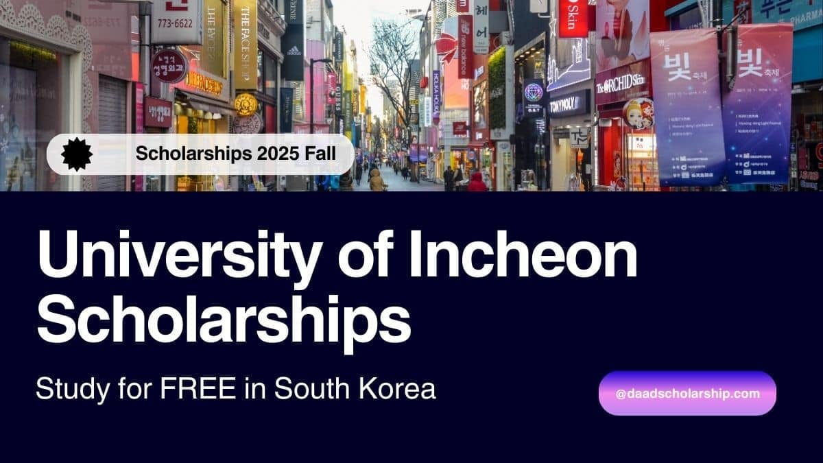 University of Incheon Scholarships 2025 Spring Intake