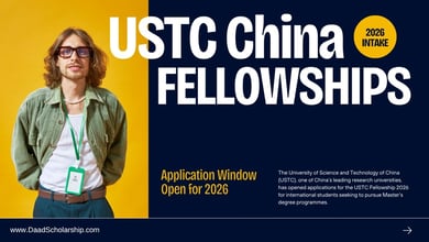 USTC Fellowship 2026 for Master's Degree Programmes