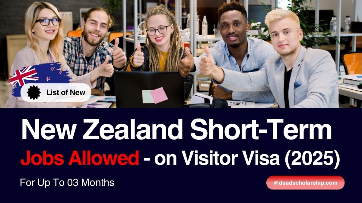 New Zealand Short Term Jobs Allowed on Visitor Visa for Up to 3 Months in 2025