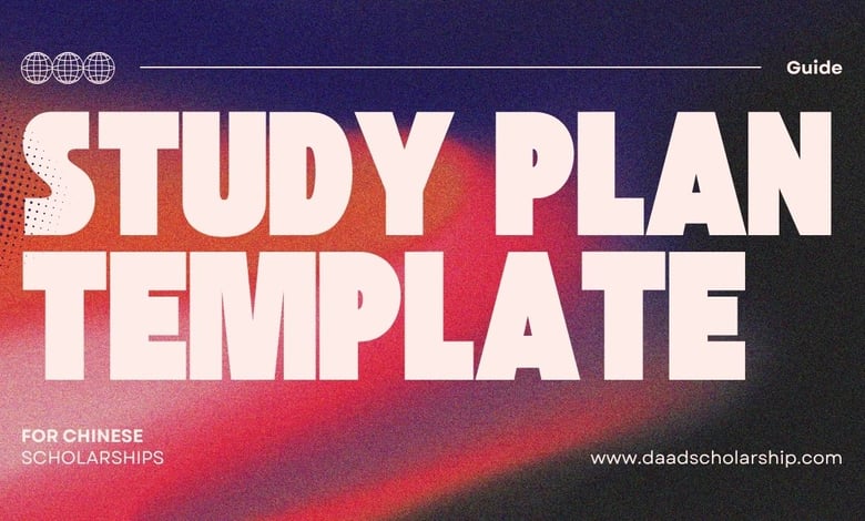 Study Plan Template for All Chinese Scholarships