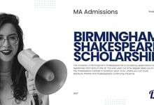 University of Birmingham Shakespeare MA 2027 Scholarships, Application Steps and Deadlines
