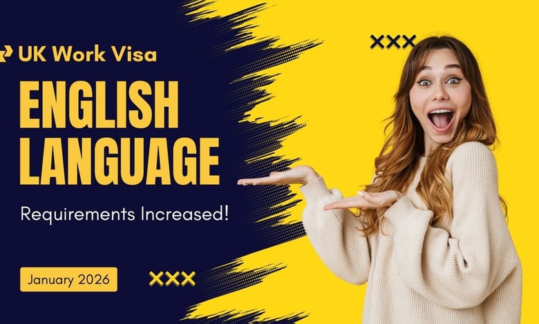 Higher English Language Requirements for UK Work Visas Starting January 8, 2026 Onwards
