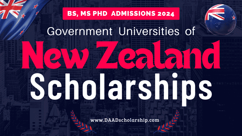 New Zealand Government Scholarships 2024 in Top 8 New Zealand Universities