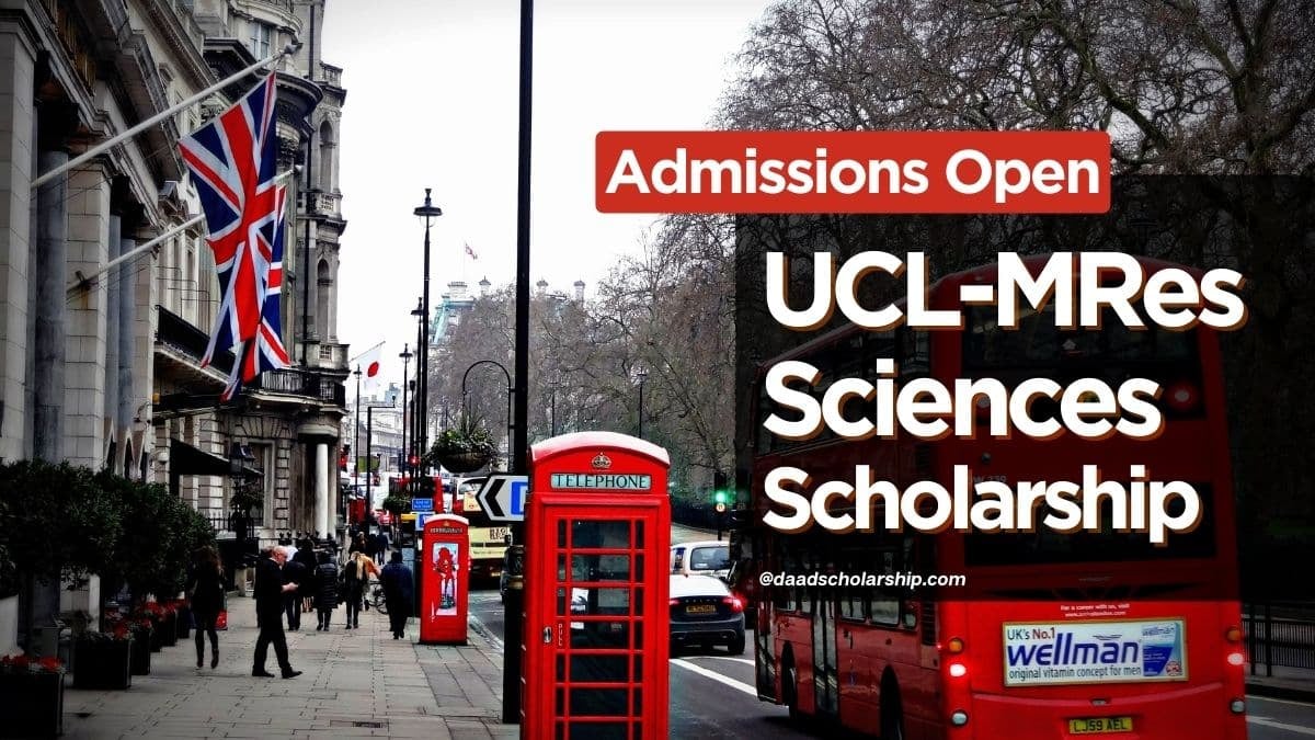 University College London (UCL) MRes Biosciences Scholarship 2024