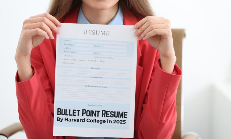 Bullet Point Resume Template 2025 by Harvard College (New Template)