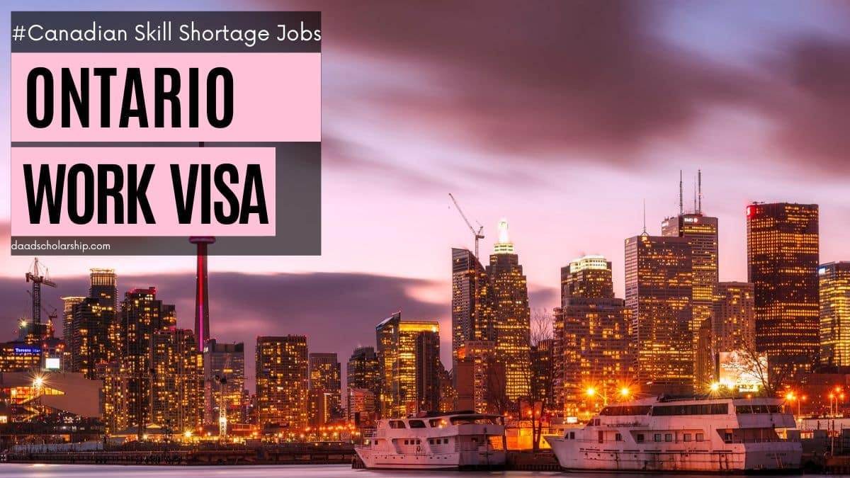 Ontario Skill Shortage Work VISA Jobs 2024 Under Ontario Immigrant Nominee Program (OINP)