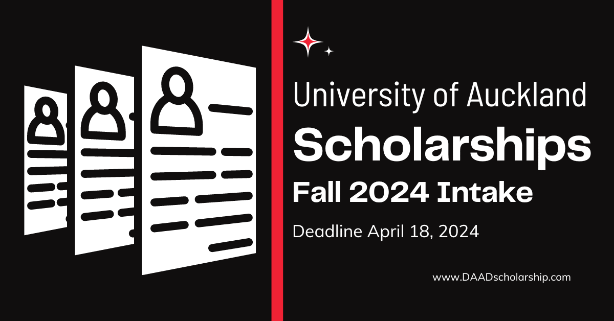 University of Auckland Fall Intake Scholarships 2024 for Students