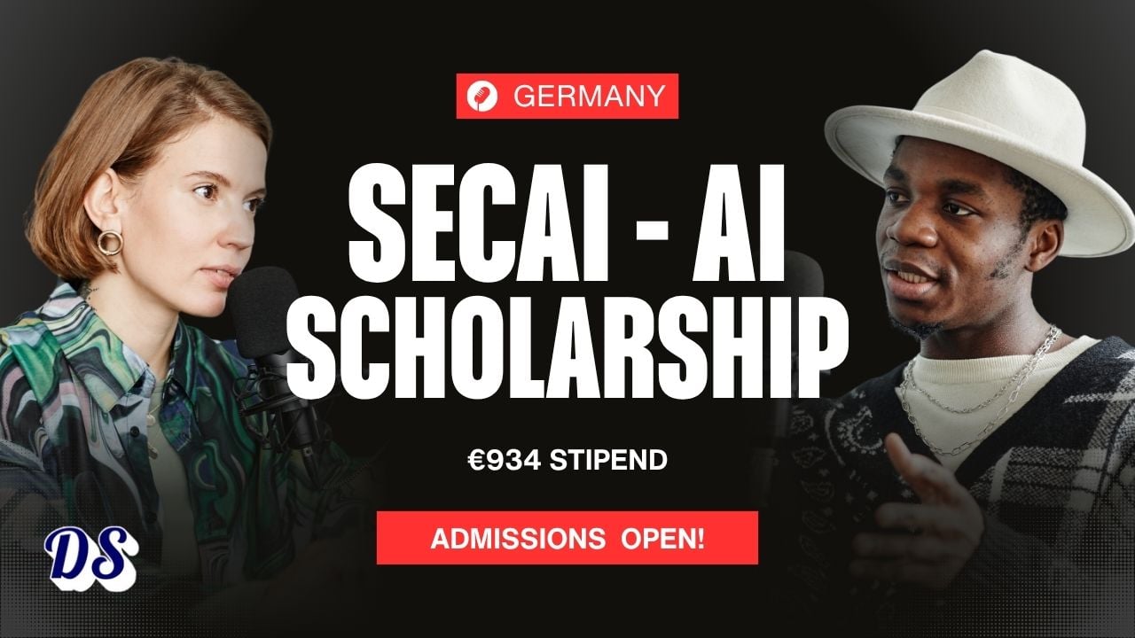 Germany SECAI AI Scholarships 2026 With €934 Stipend Open Until 30 June