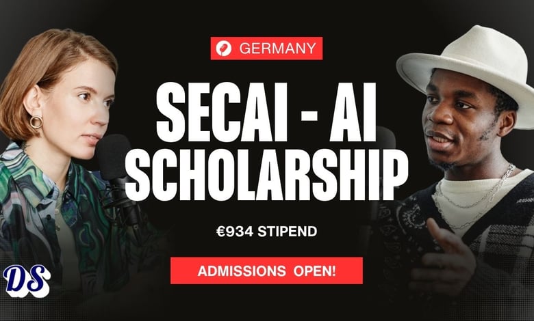 Germany SECAI AI Scholarships 2026 With €934 Stipend Open Until 30 June