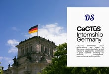 CaCTüS Germany Internship 2027 Open Worldwide with €1,350 Monthly Stipend