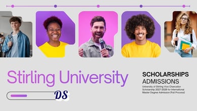 University of Stirling Vice Chancellor Scholarship 2027 for International Master's Admission Process