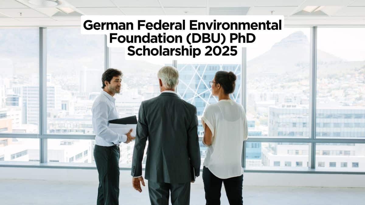 German Federal Environmental Foundation (DBU) PhD Scholarship 2025