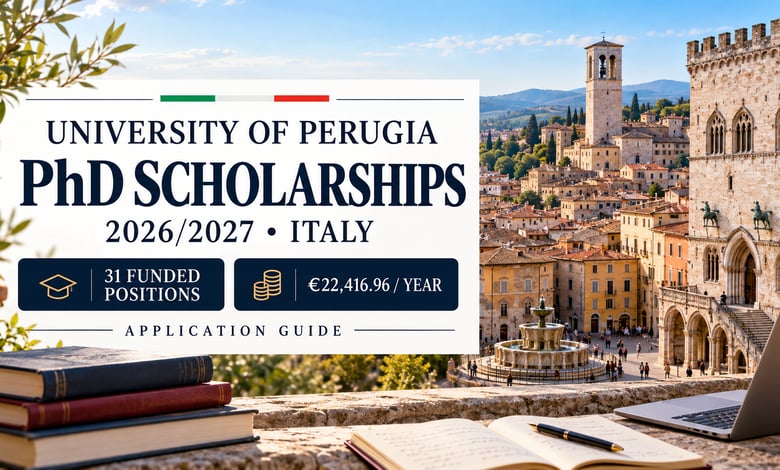 University of Perugia PhD Scholarships 2027 in Italy How to Apply Guidance