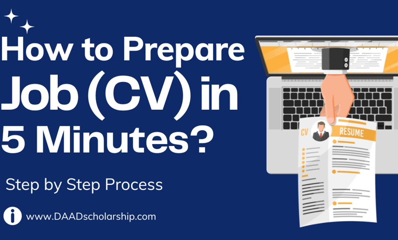 How to Prepare Job-Winning CV in Just 5 Minutes