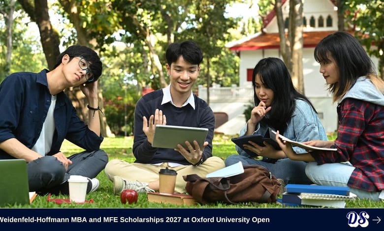 Weidenfeld-Hoffmann MBA and MFE Scholarships 2027 at Oxford University Open