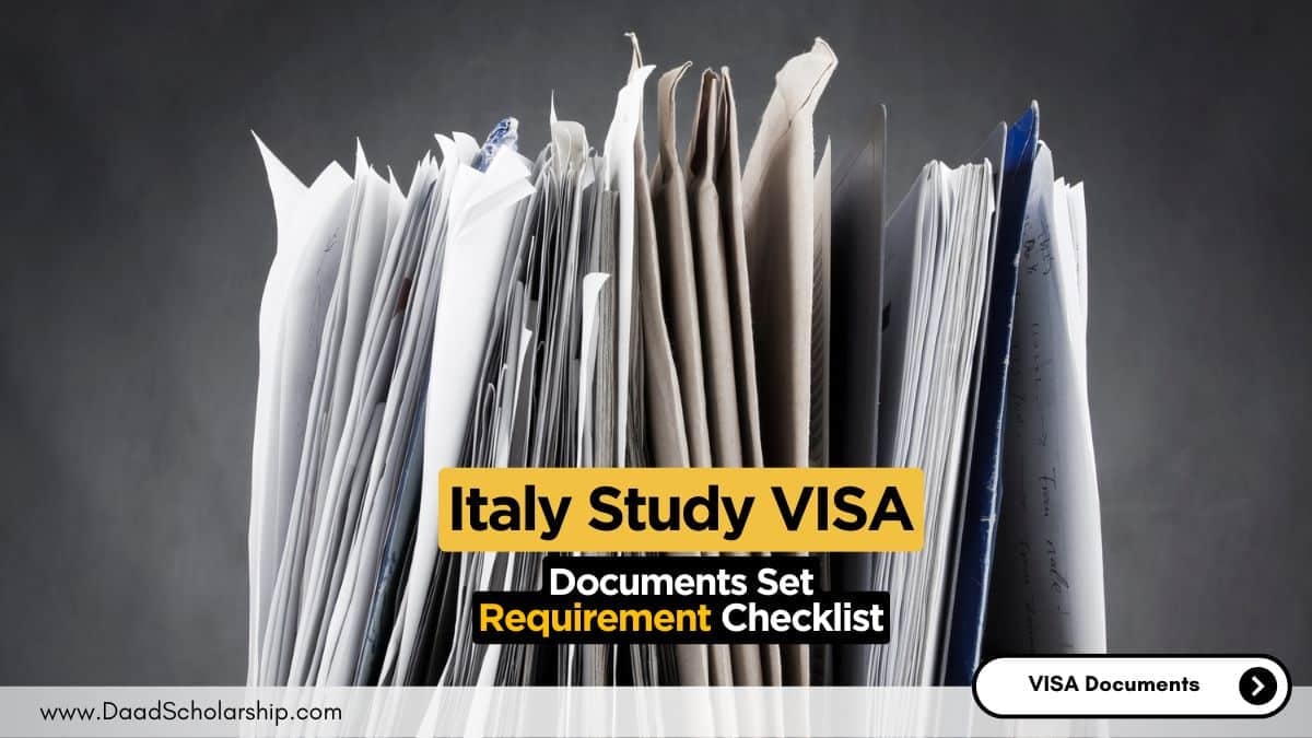 Documents Sets Required for Italy Study VISA Application