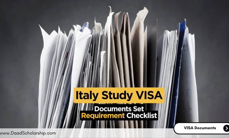 Documents Sets Required for Italy Study VISA Application