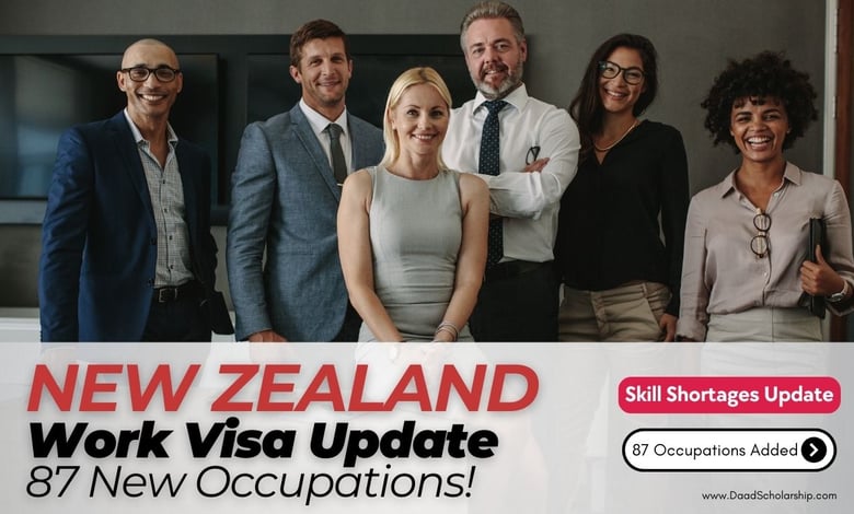 New Zealand AEWV Work Visa Accepting 87 New Occupations For 2026 Applications