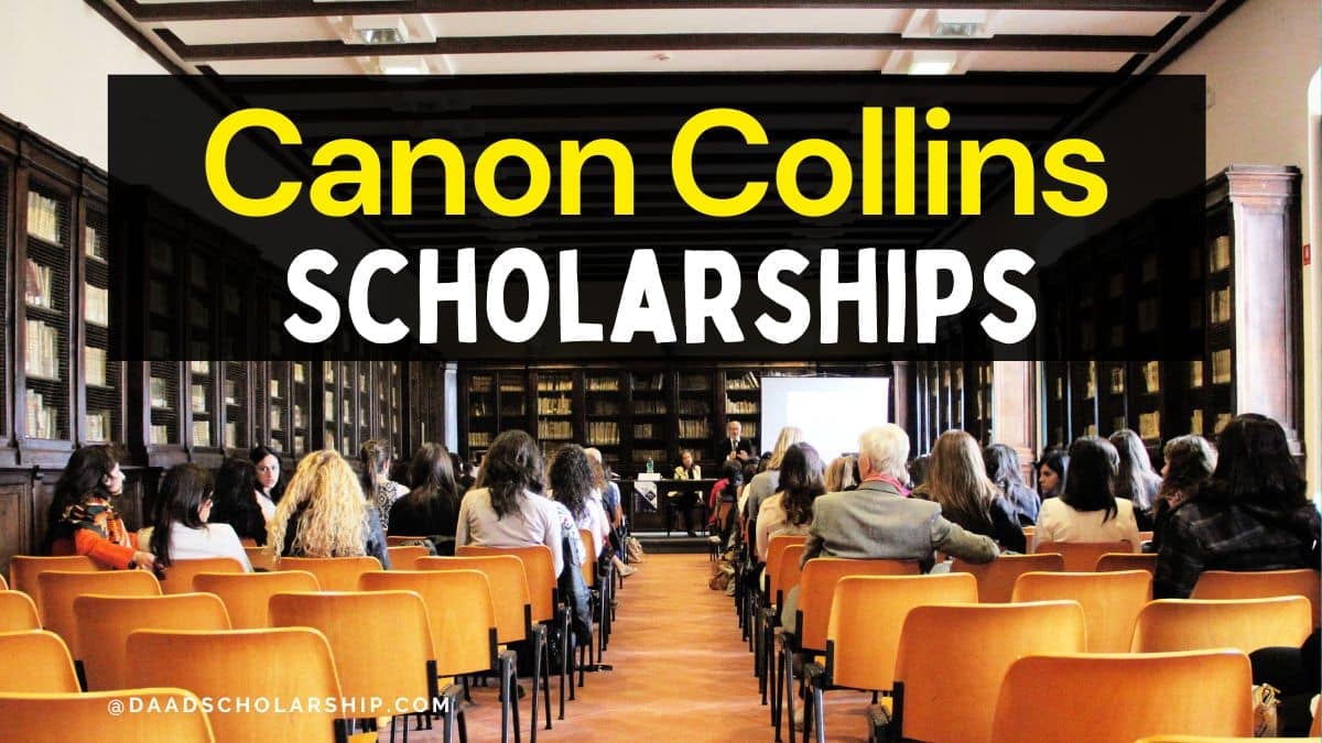 Canon Collins RMTF Scholarships 2024 for Postgraduate Study