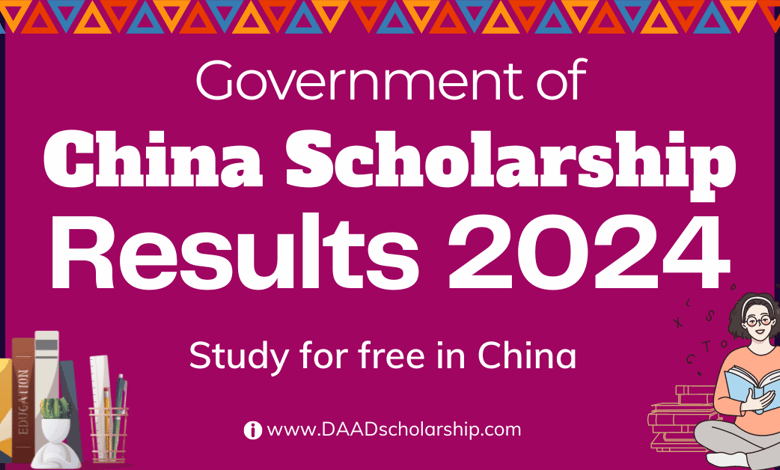 Result Announcement China Government Scholarships 2024