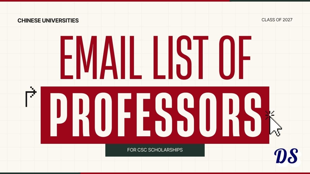 51 Email List of Chinese Professors for CSC Scholarship 2027 51 Chinese Universities Faculty Directories