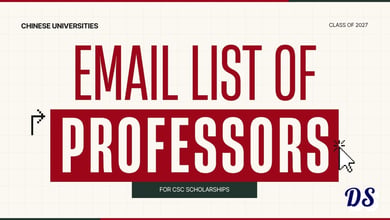 51 Email List of Chinese Professors for CSC Scholarship 2027 51 Chinese Universities Faculty Directories