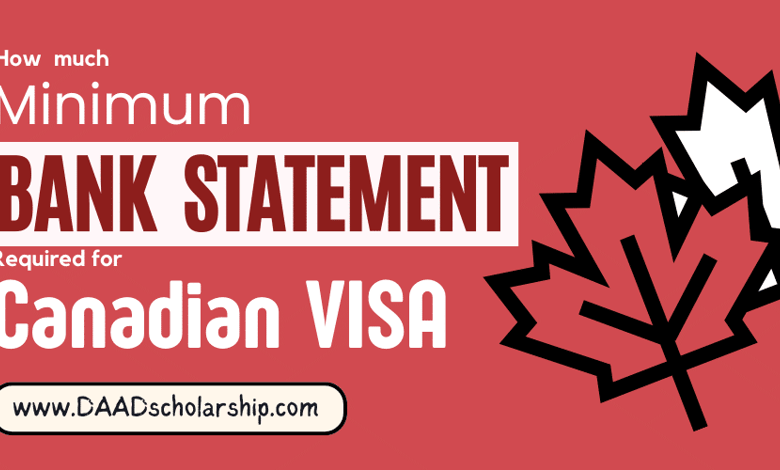 Minimum Bank Statement Requirements for Canadian VISA 2024